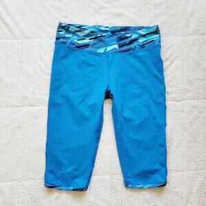 Fabletics Blue Crop Athletic Leggings